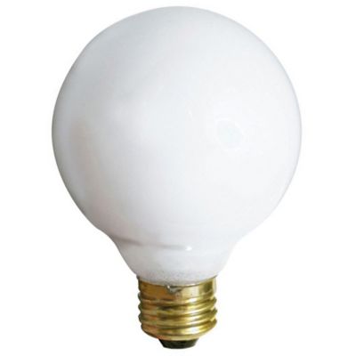 25W 120V G25 E26 Gloss White Bulb by SATCO Lighting - Starlight Lighting USA and Canada